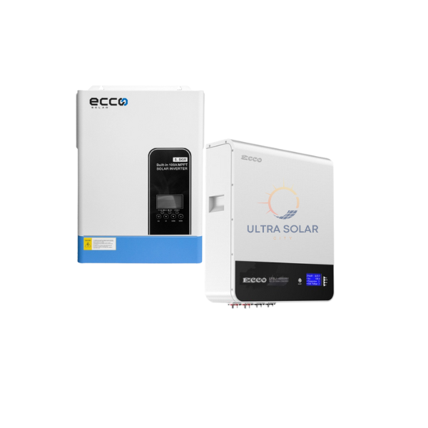 Ecco 6.2 KVA Pure Sine Wave Load Shedding and 48V 50Ah 2.5 kWh battery wall mount Combo