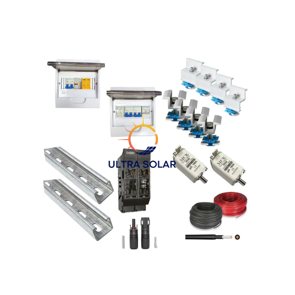 Solar Installation Kit for 3 Solar Panels, Inverter and Battery