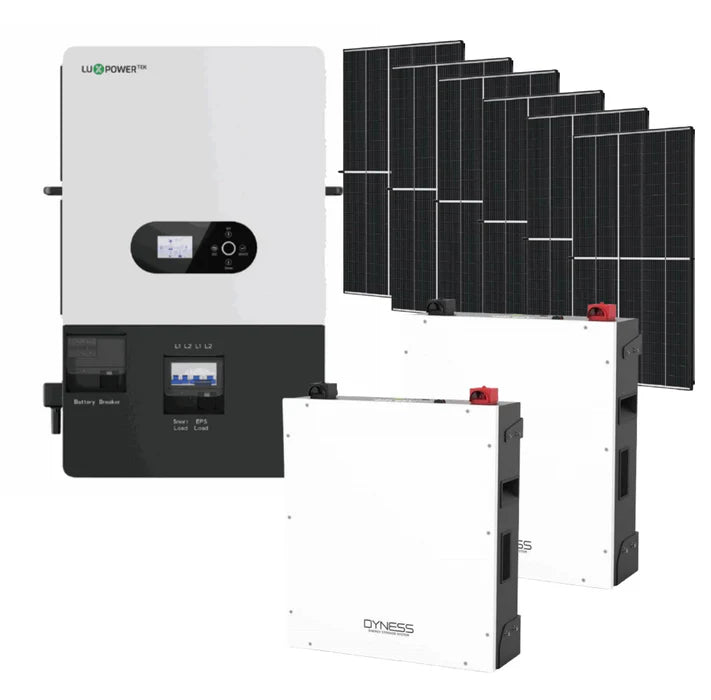LuxPower 12kW (SNA12000) Plus 2X Dyness 5.12kwh Batteries & 8 X 595W Mono Solar Panel