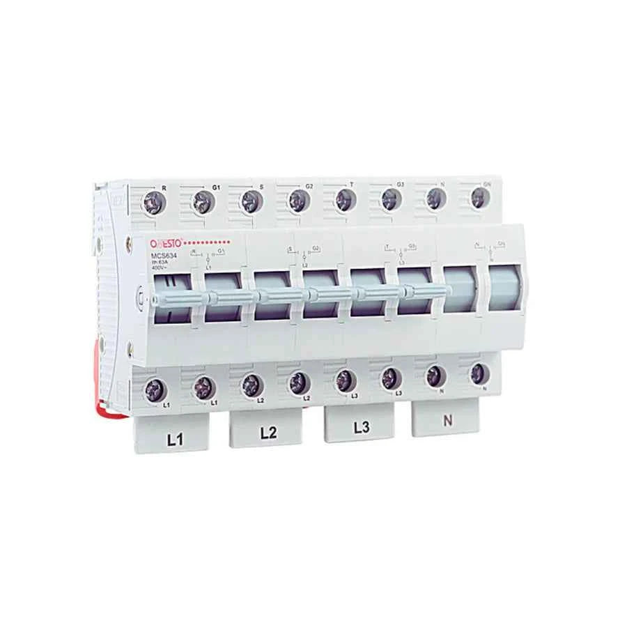 63A 4P 400V DIN MODULAR CHANGE OVER SWITCH-ONESTO