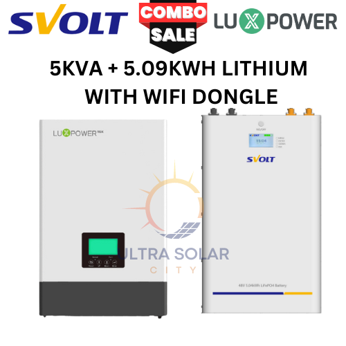 5KW MPPT LUXPOWER LOAD SHEDDING SVOLT 5.09KWH COMBO BACKUP POWER KIT