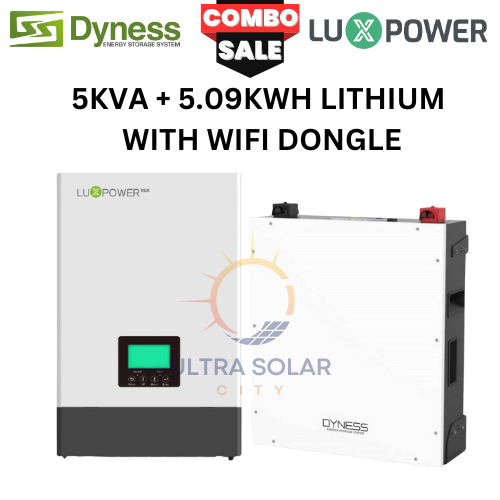 Luxpower 5KVA Inverter and Battery Combo Dyness 5.12KW Lithium Battery