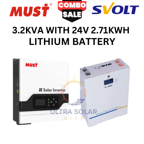 Must 3kva Mppt Pure Sine Wave Load Shedding Combo