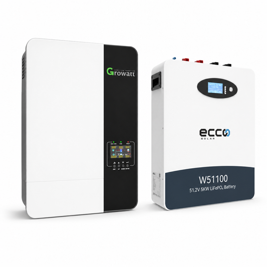 Growatt 5kW Inverter + ECCO 5.12kWh Lithium Battery Combo