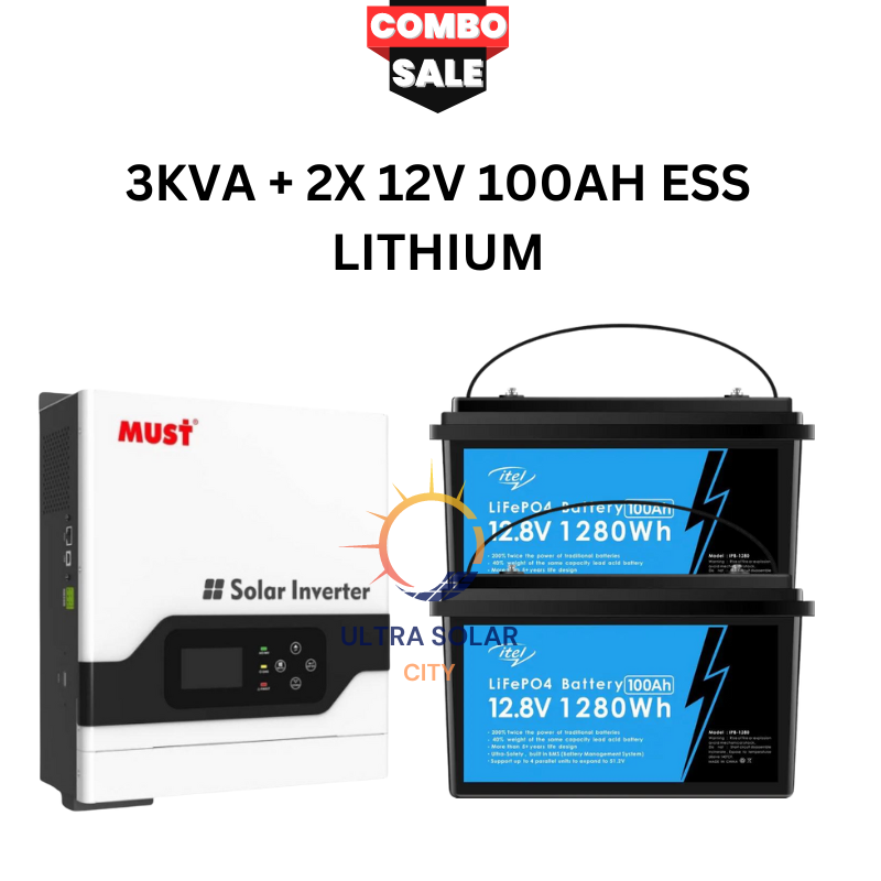 3KVA MUST WITH 100AH LITHIUM COMBO