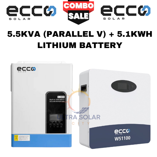 5.5kva (parallel version) with 5.12kwh lithium battery-Eccosolar