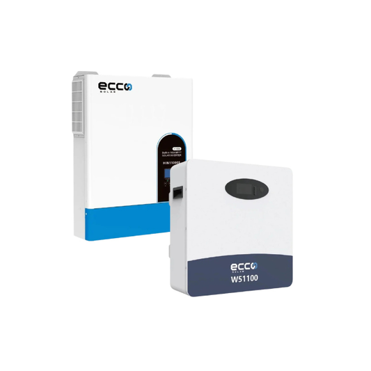 ECCO 11KVA MPPT Pure Sine Wave Load shedding Combo 5.12 KWH ECCO Battery