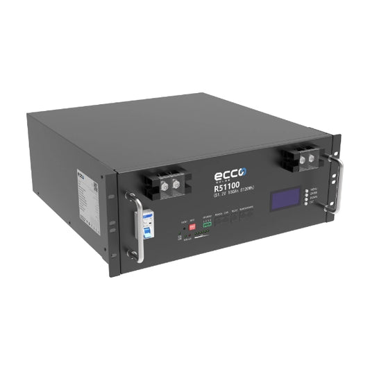 ECCO 51.2V 100AH 5.12KWH LITHIUM BATTERY R51100 RACK-MOUNTED