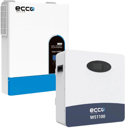 6.2KVA Ecco Pure Sine Wave 6200 Watt Inverter with 5.12KWH Lithium Battery Combo