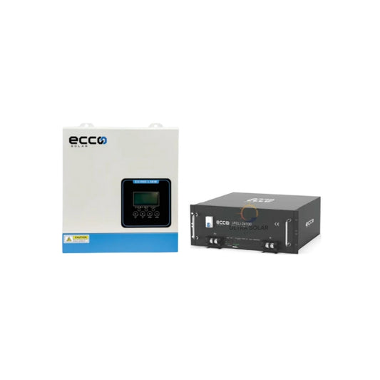 Ecco 3.5 KVA 3500 WATT MPPT 100A Ecco 100 AH 2.51 Lithium Combo