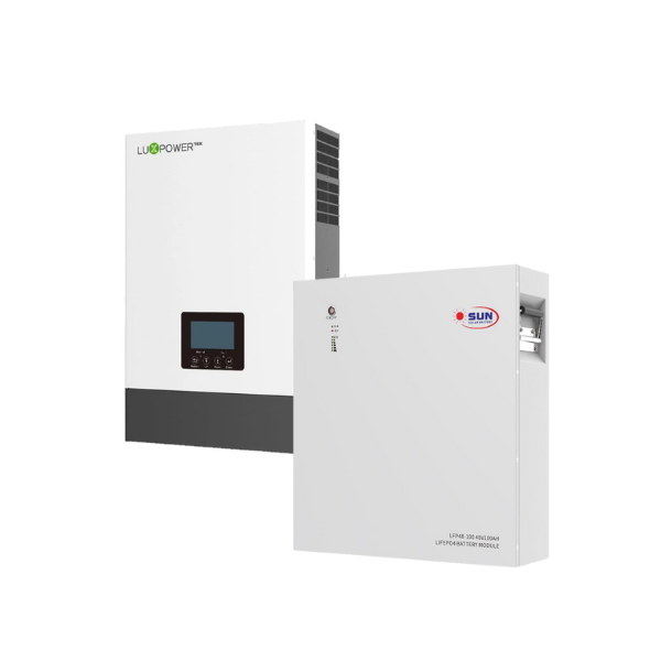 Luxpower Inverter and Battery Combo 5KVA Solar Hybrid Inverter & 4.8KWH SUN SOLAR Lithium Battery