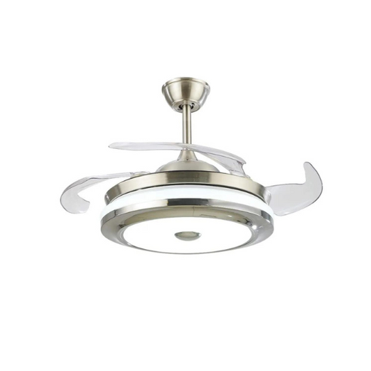 Retractable Ceiling fan with bluetooth speaker and Remote