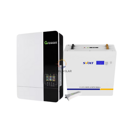 5kW Growatt Inverter for Solar SPF 5000 ES Svolt 51.2V 5.43KWH
