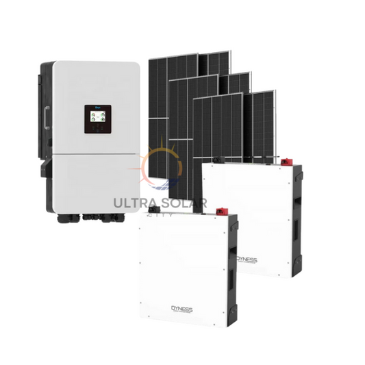 Deye 8KW Battery and Inverter 2 X Dyness 5.12KWh Lithium Batteries Plus 6 X 560w JA Solar Panels Combo